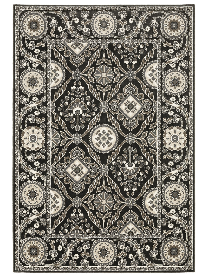 Raylan 5'3" x 7'6" Black Rug image number 0