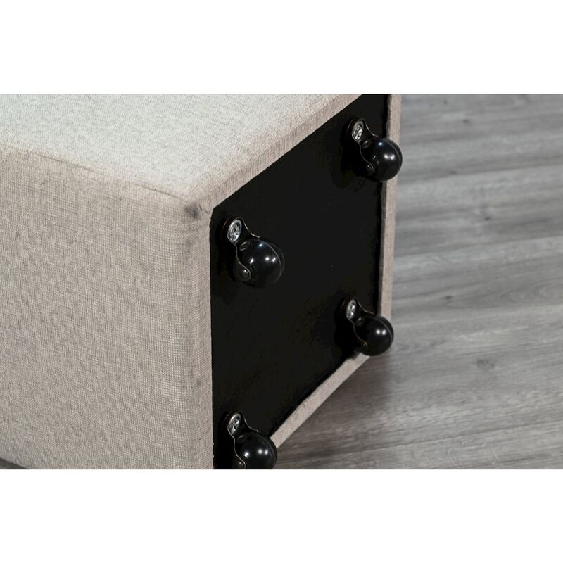 Sunny Designs Gibson Ottoman Cushion Stool with Casters image number 1