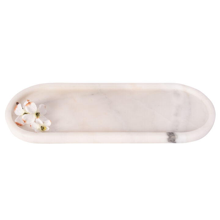 Saboga Home&trade; Decorative Runway Marble Tray