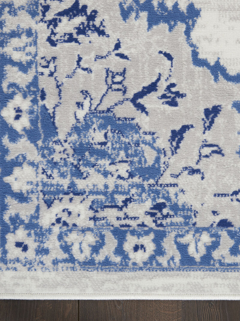 Whimsicle WHS14 Ivory/Blue 3' x 5' Rug