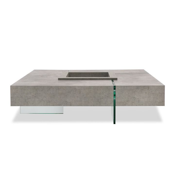 Modrest Shauna - Modern Faux Concrete Floating Coffee Table