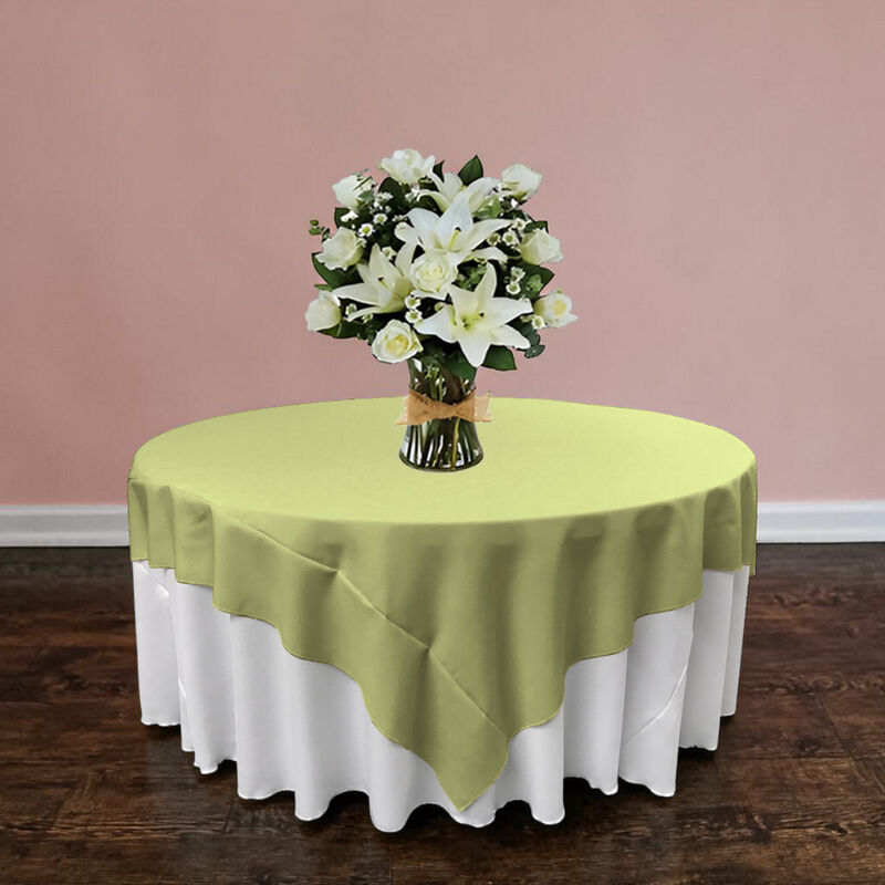 90-Inch Round Table Cover in Polyester Poplin for Home or Event Use image number 1
