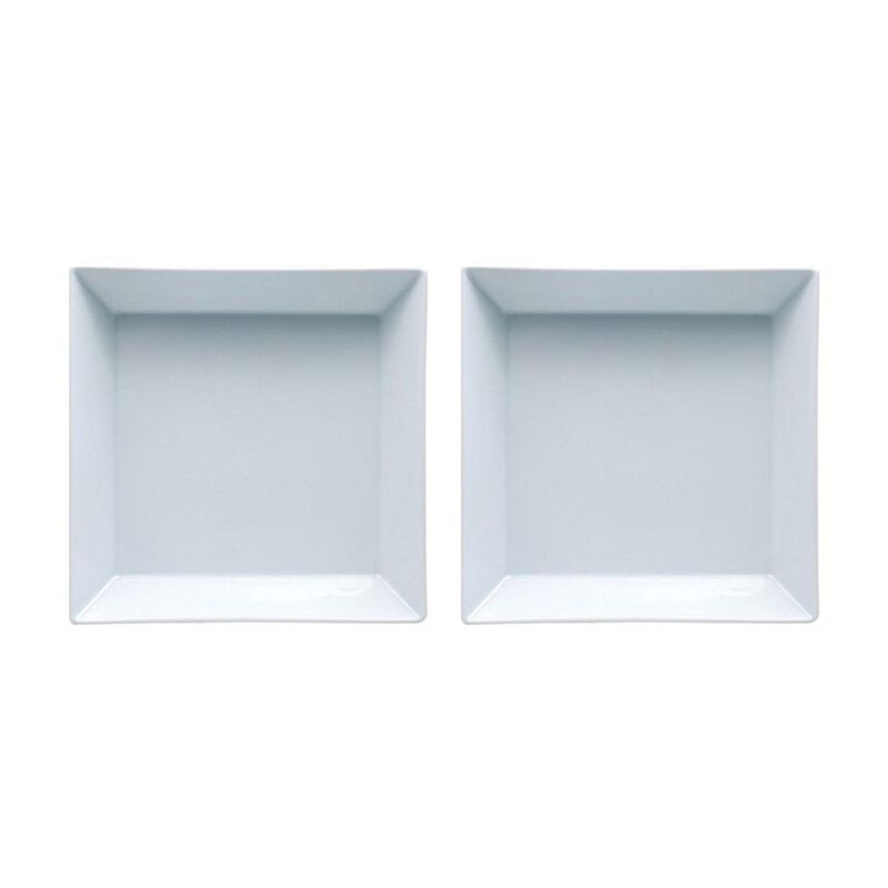 Merid 8.5" x 8.5" x h:1.75" 37 oz. Square White Porcelain Bowl (Set of 2) image number 0