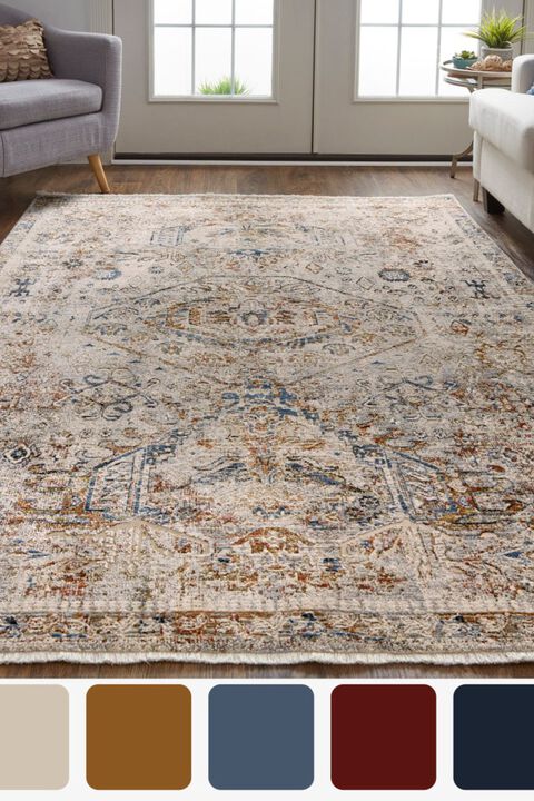 Kaia 39GJF Gray/Multi 3' x 5' Rug