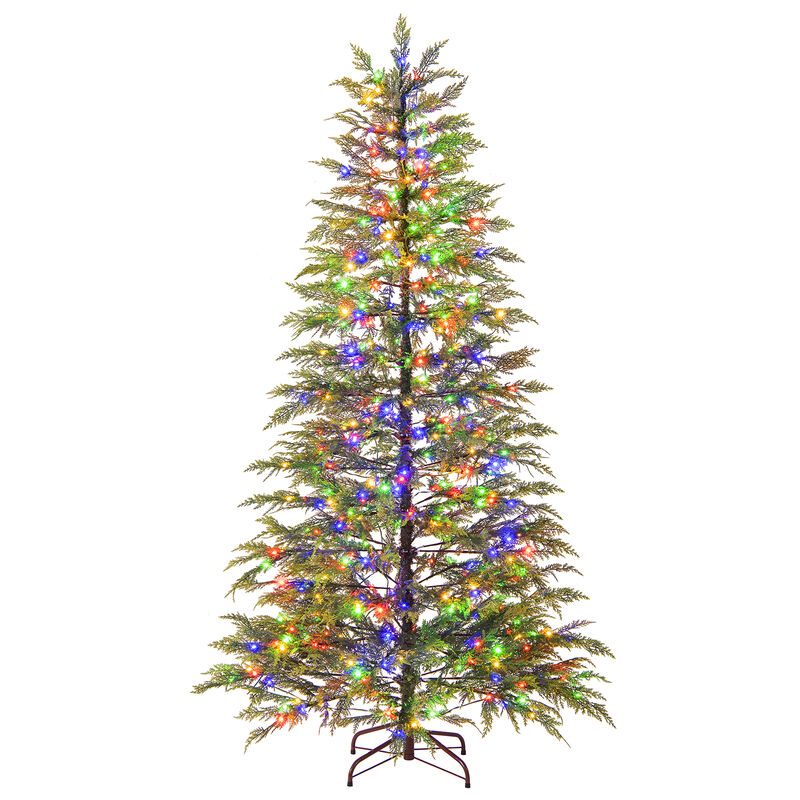 Holiday Artificial Christmas Tree with Colorful LED Lights and Branch Tips image number 6