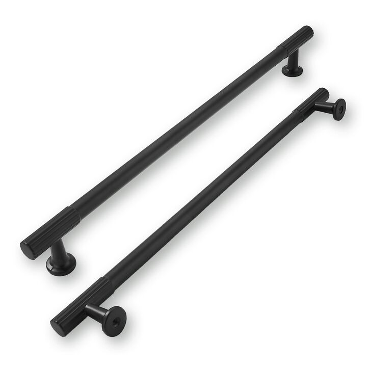 khtumeware 10 Inch Hole Center 5 Pack Matte Black Cabinet Pulls Heavy Duty Soild Kitchen Drawer Handles Cabinet Hardware for Cup