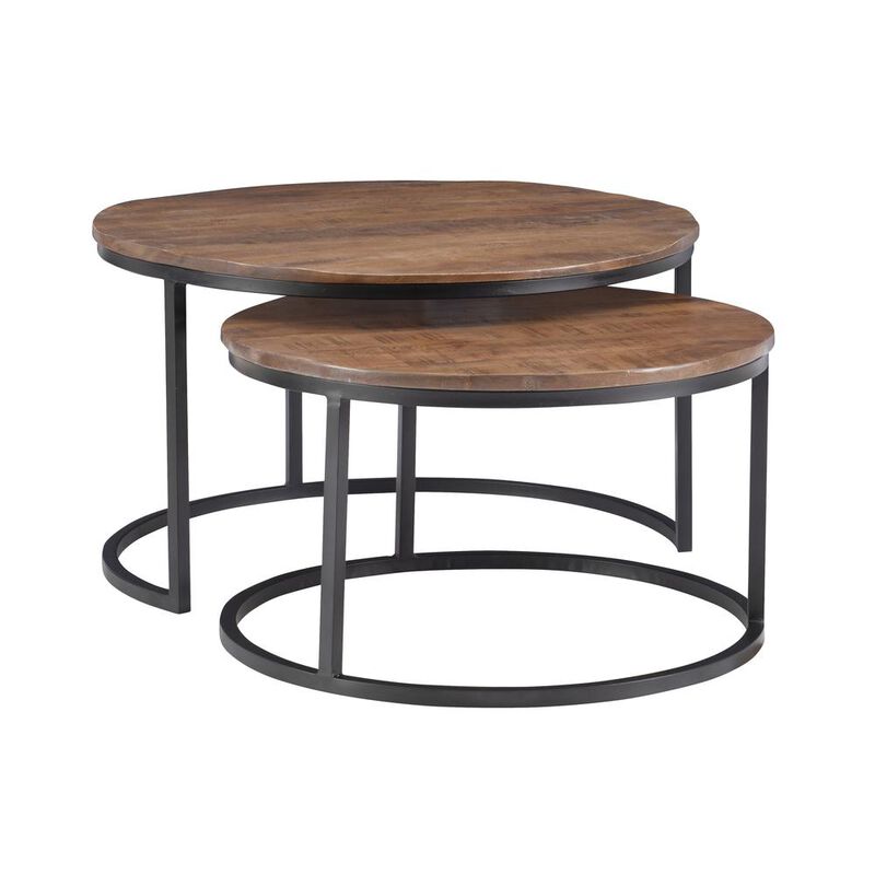 Linon Weston Nesting Coffee Tables Brown image number 0
