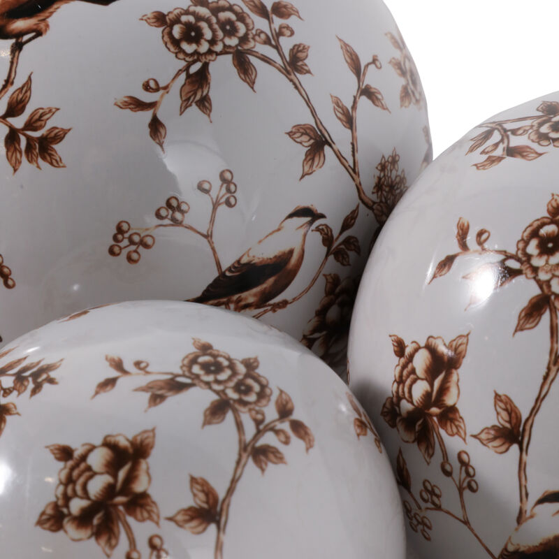 S/3 4/5/6" Birds & Blooms Orbs image number 4