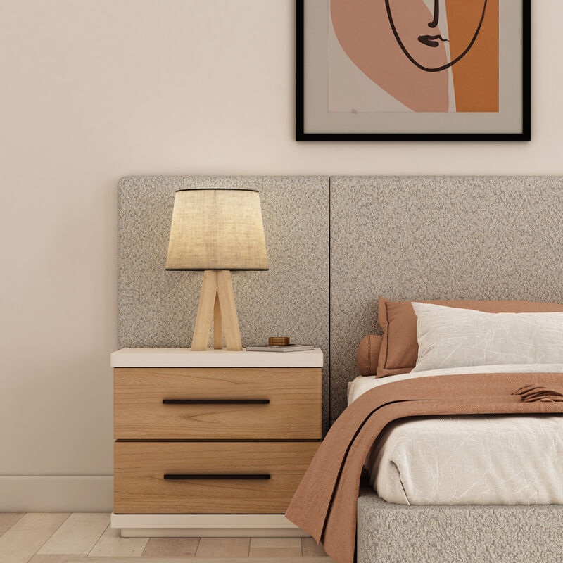 Portico Queen Upholstered Bed with End Panel
