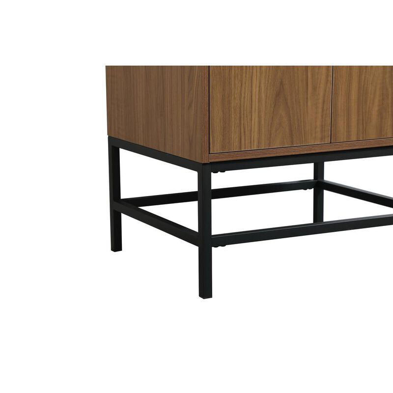 Elegant Kitchen and Bath 24 inch Single bathroom vanity in walnut brown