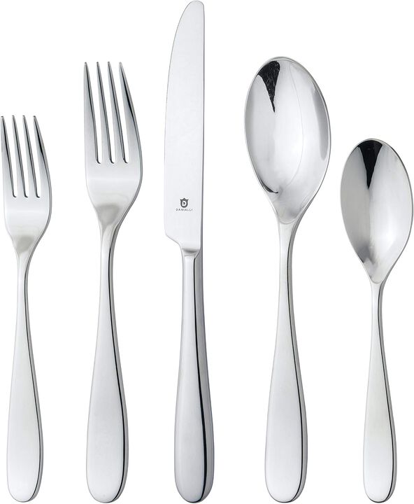Danialli Fidenza Silverware Set, Durable 18/10 Stainless Steel Flatware Set, Dishwasher Safe, Built to Last