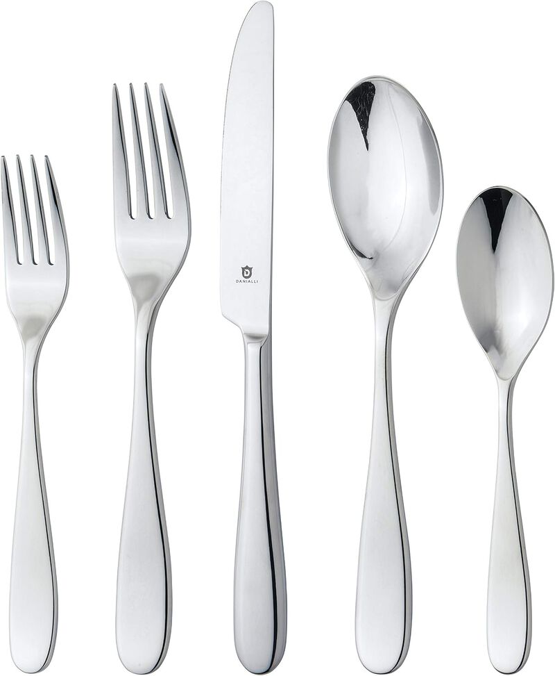 Danialli Fidenza Silverware Set, Durable 18/10 Stainless Steel Flatware Set, Dishwasher Safe, Built to Last image number 0