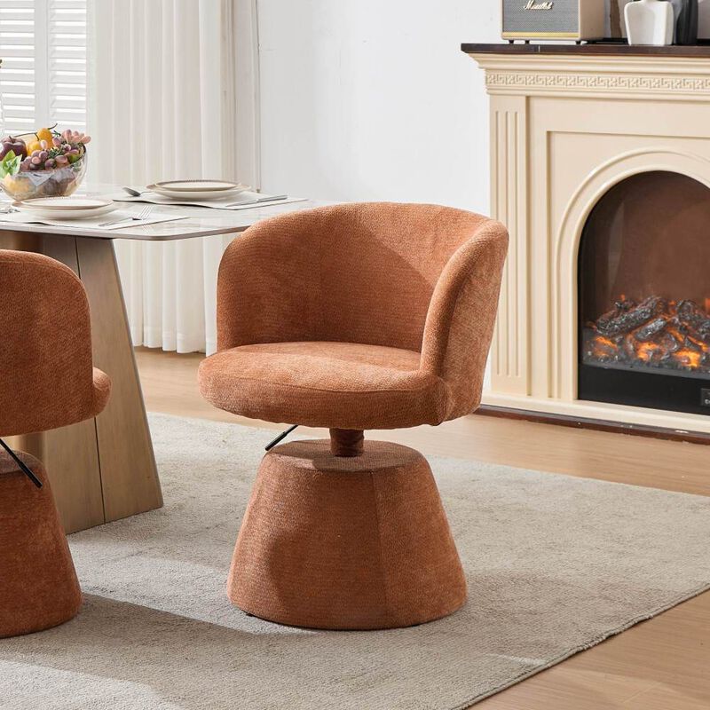 Haxcuk Chenille Upholstered Vanity Chair image number 1