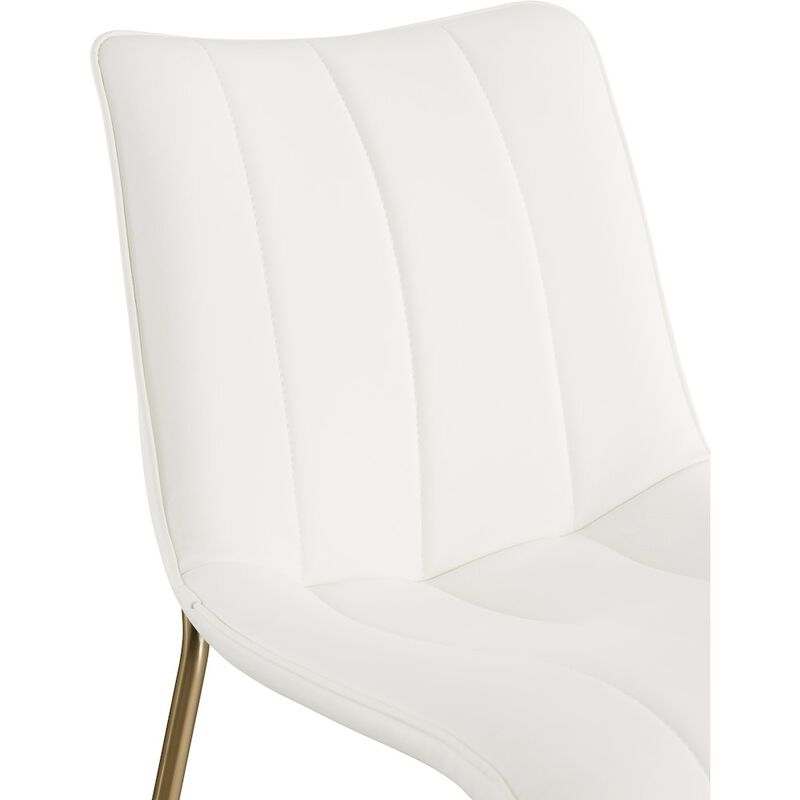 Isla Off-White Vegan Leather Dining Chair, Set of 2