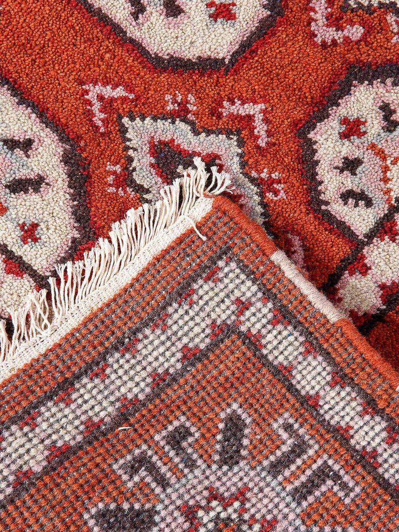 RUGSOTIC CARPETS HAND KNOTTED WOOL & SILK ECO-FRIENDLY ORIENTAL AREA RUGS  - Rectangle Shape, Classic Oriental Traditional , Low Pile Handmade Area Rugs (AF0119) image number 4