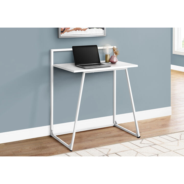 Monarch Specialties I 7110 Computer Desk, Home Office, Laptop, 30"L, Work, Metal, Laminate, White, Contemporary, Modern