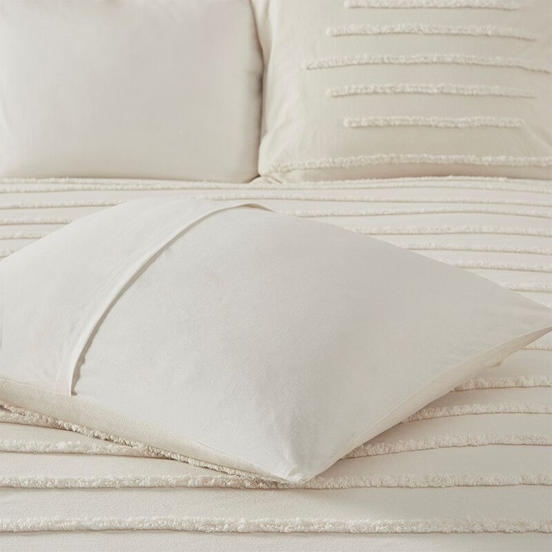 Gracie Mills Sotelo Modern Cotton Chenille Duvet Cover Set