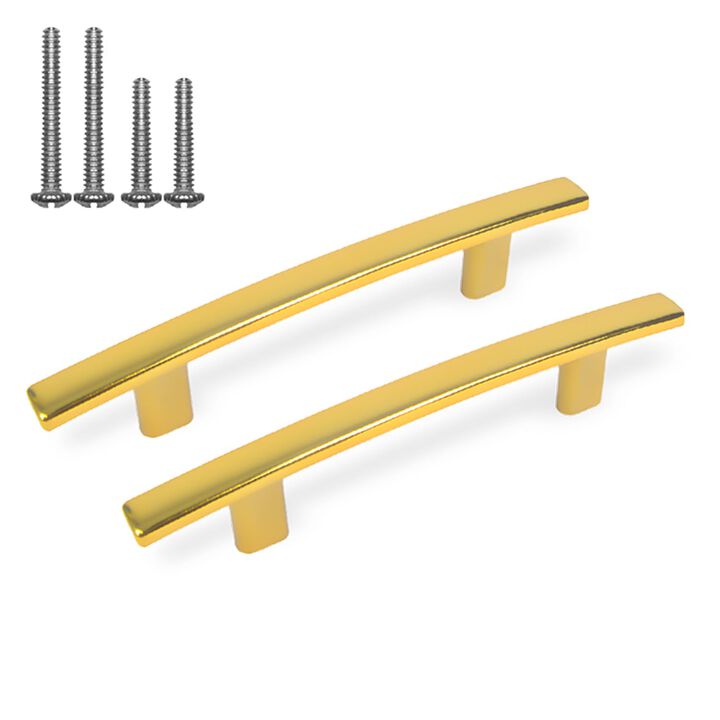 FIGO HOME 3 Inch Gold Cabinet Pulls - 10 Pack - 3 Inch Hole to Hole - Drawer Handles - Kitchen Cabinet Handles Gold - Handles fo