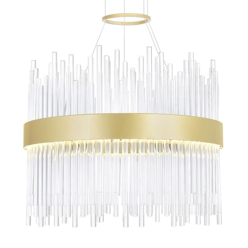 Genevieve LED Chandelier With Medallion Gold Finish