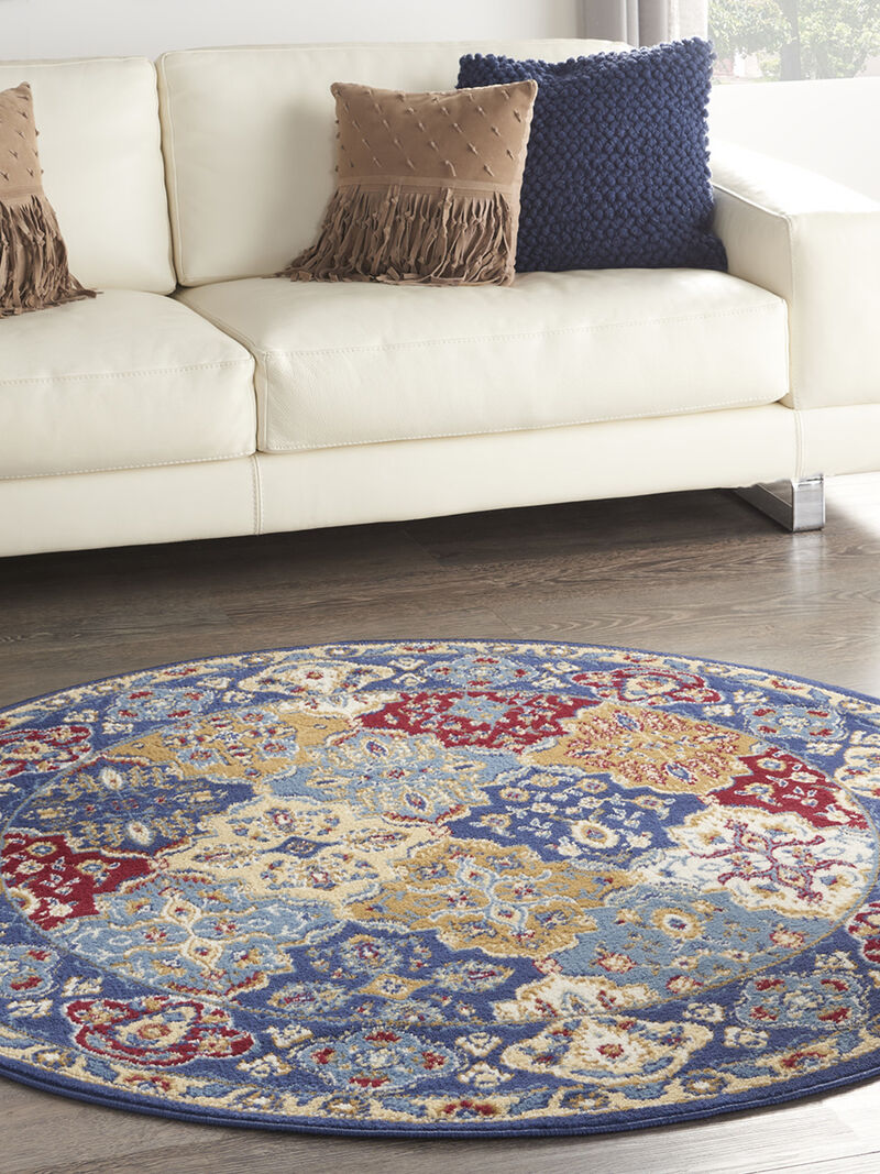Grafix GRF31 Multicolor 5'3" x Round Rug