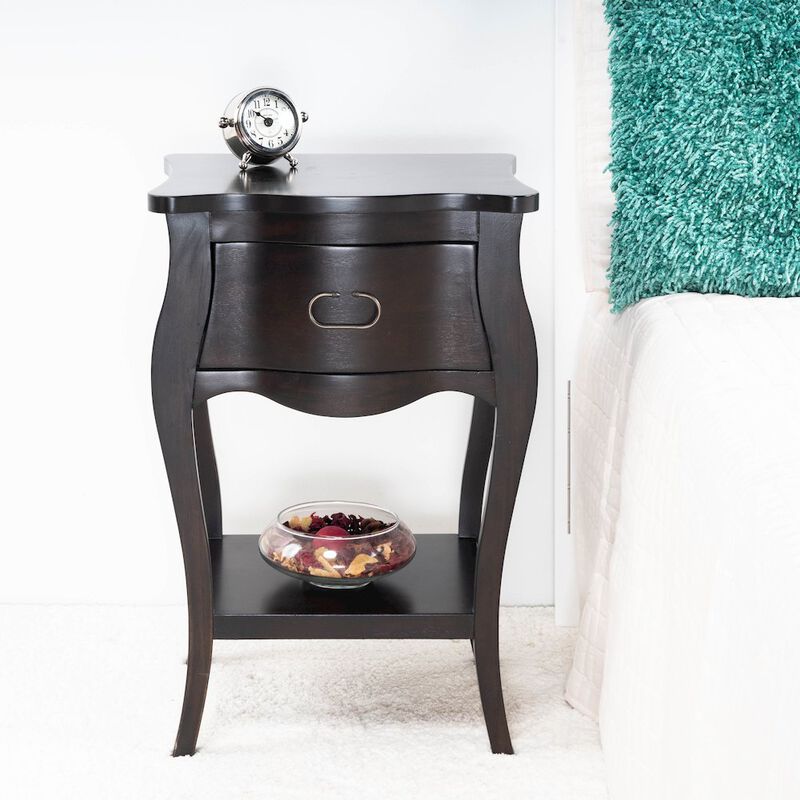 Butler Specialty Rochelle 1 Drawer Nightstand, Dark Brown