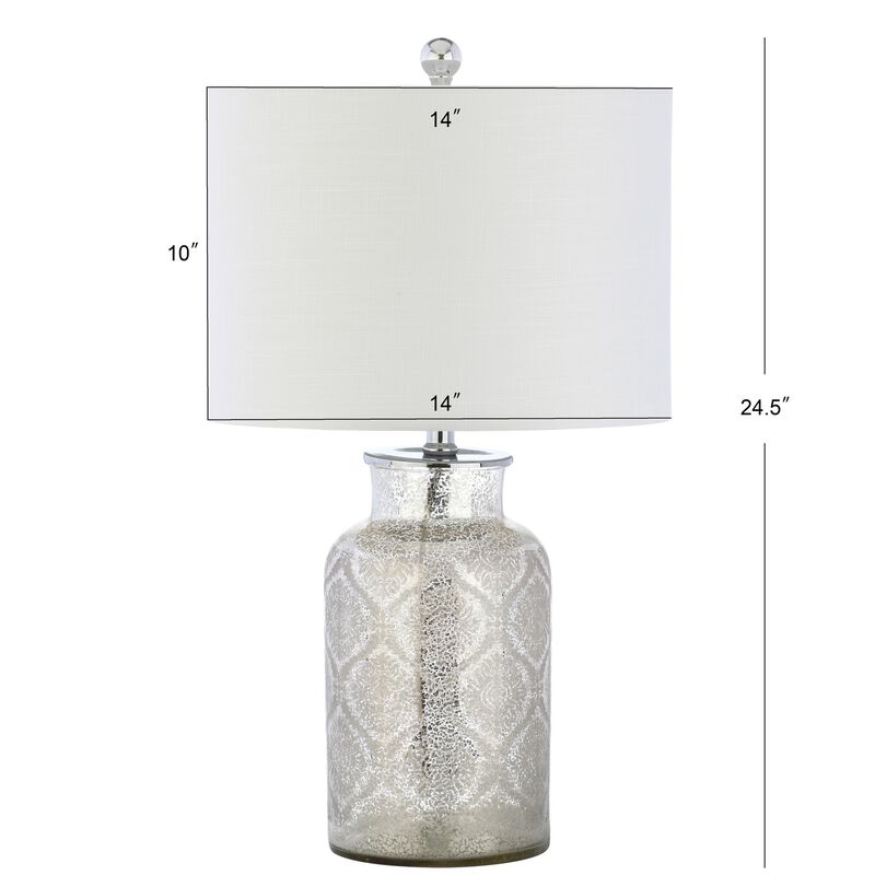 Emilia Trellis Pattern Glass LED Table Lamp