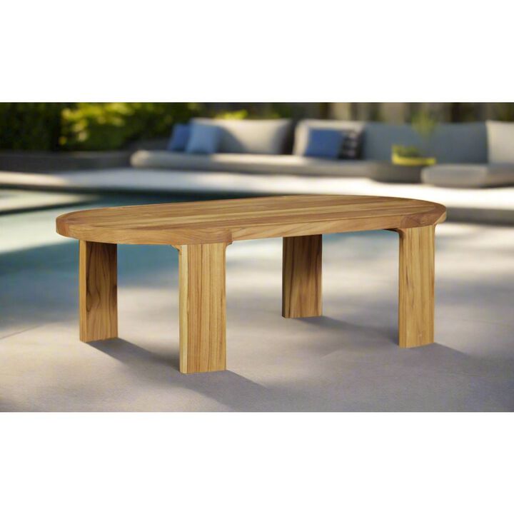 Crafters and Weavers Eclipse Outdoor Solid Teak Wood Coffee Table