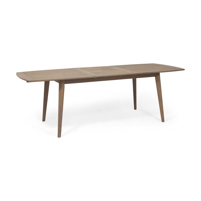 71-in to 94.5-in Expandable Outdoor Patio Dining Table in Gray Acacia Wood image number 0