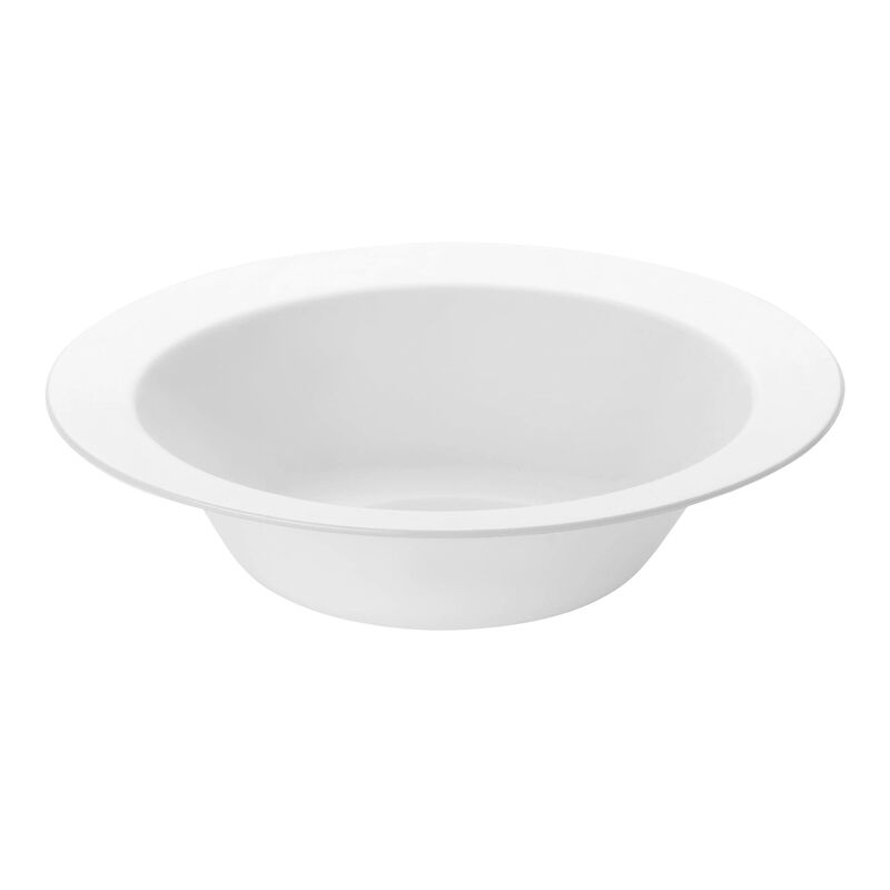 5" Solid White Diamond Rim Round Plastic Dessert Bowls (120 Bowls) image number 0