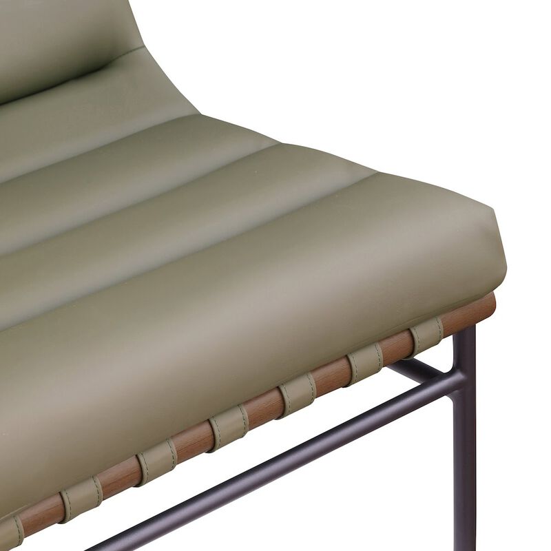 Meridian Furniture Burke Olive Vegan Leather Accent Chair