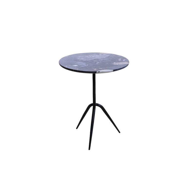 World Interiors Glacier 18 Accent Table in Norigo Marble Marble