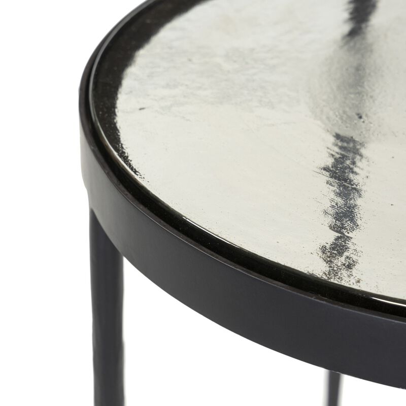 Yoko Small Clear Cast Glass Nesting Table