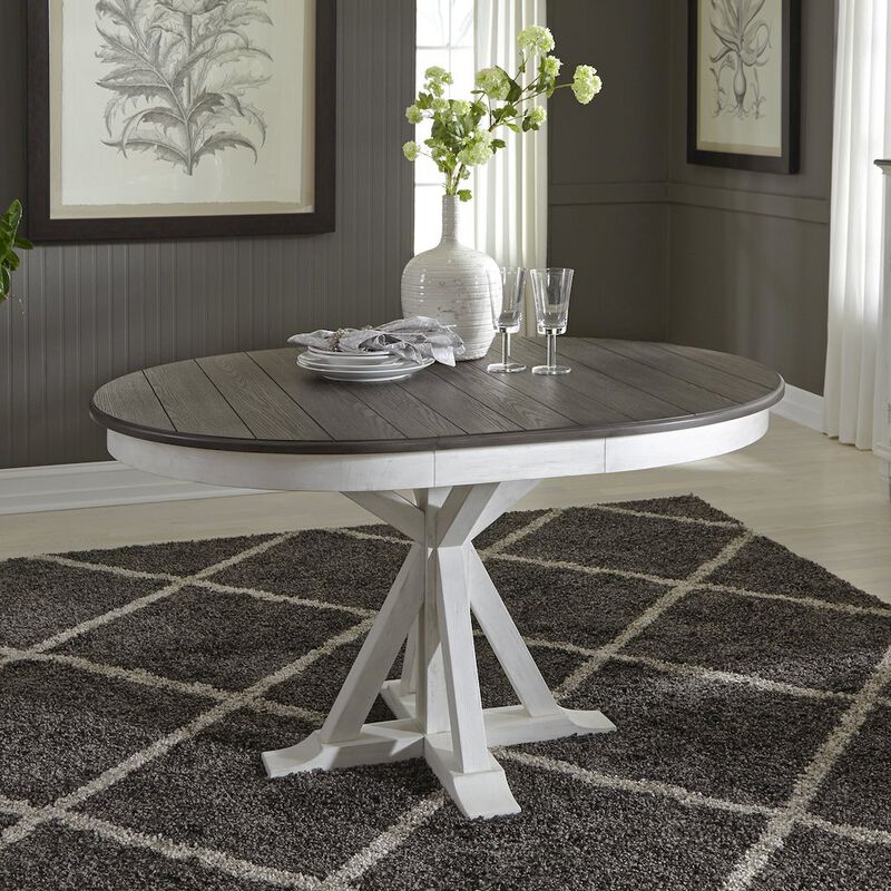 Liberty Furniture Pedestal Table in Poplar & Rubberwood Solids w Pine Veneer image number 8