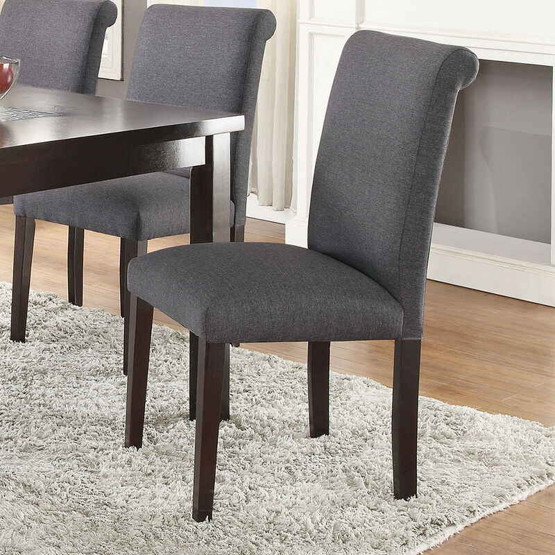 Streamdale Blue Grey Fabric Dining Chairs, Set Of 2