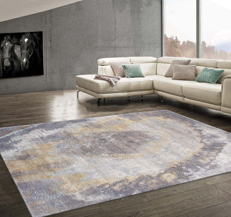 Terry 840248 Dark Grey/Gold 8' x 10' Rug