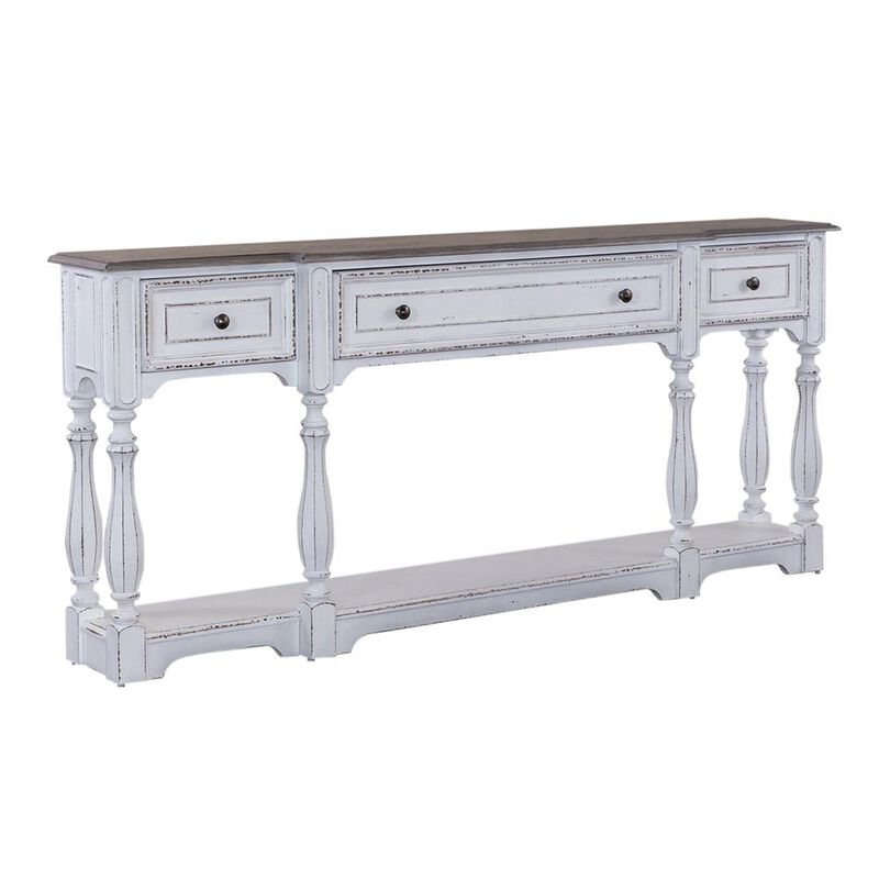 Liberty Furniture Magnolia Manor 72 Inch Hall Console Table in Antique White image number 0