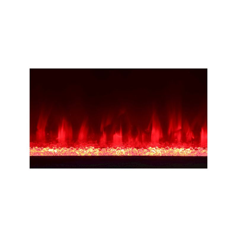 Coaster Co. of America Vallerie 71 TV Stand with Visual Flame Box Grey Mirror