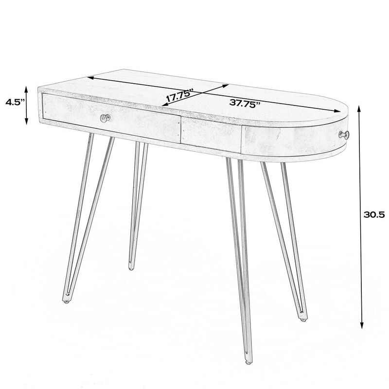 Butler Specialty Sebastopol Reversible 2 Drawer Writing Desk, Natural image number 7