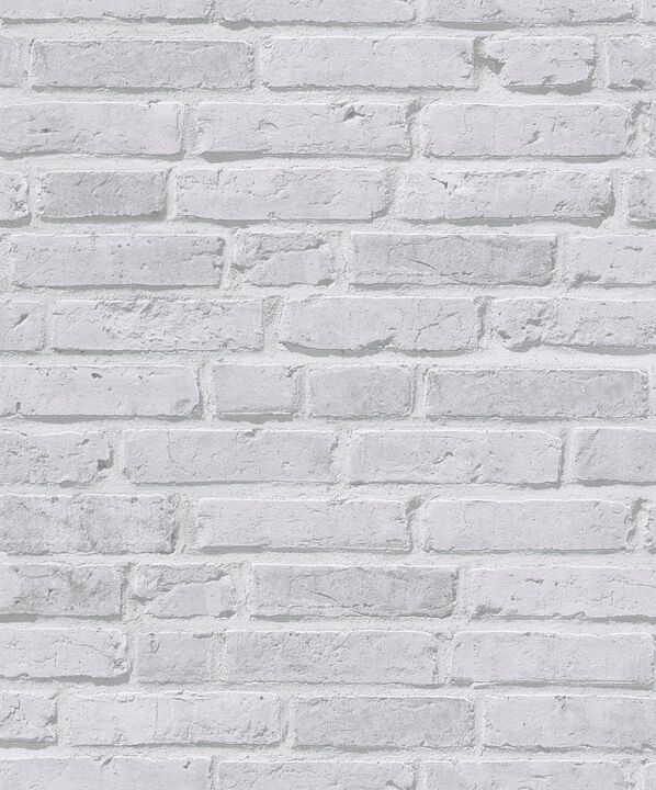 The Bricks And More Brickshire Residents Motif Silver Grey Wallpaper BB51103
