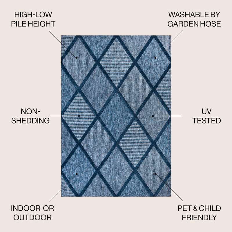 Salines Diamond Trellis Indoor/Outdoor Area Rug