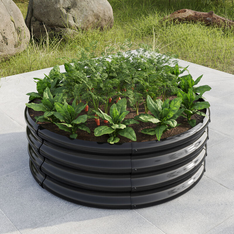 Streamdale Tall Round Metal Raised Garden Bed for Outdoor Vegetables