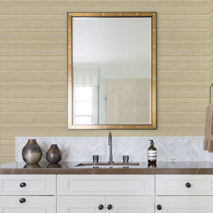 Skyler Khaki Striped Wallpaper