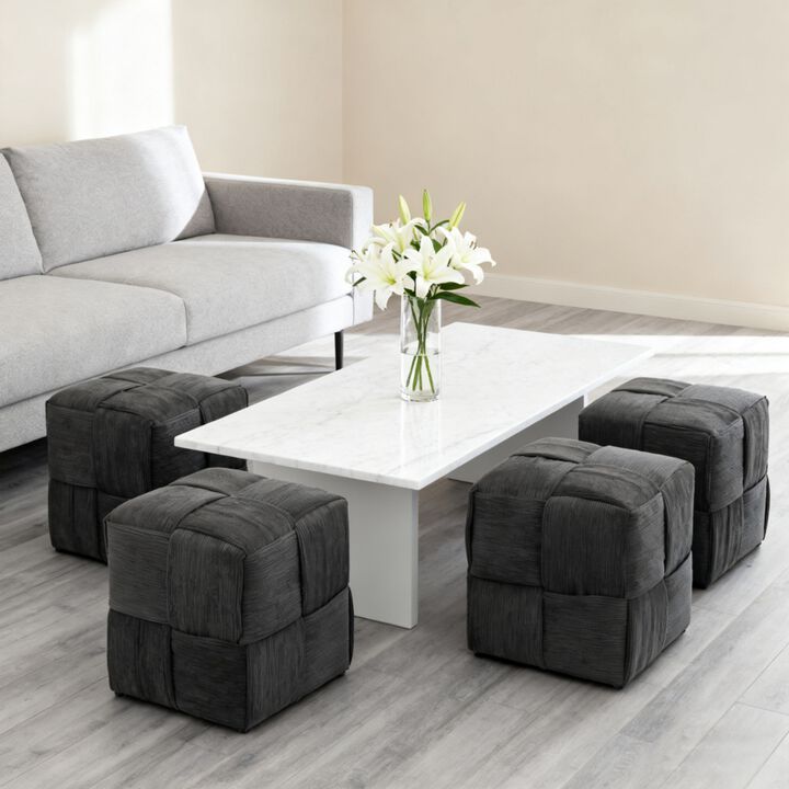 Zorn Square Corduroy Ottoman Foot Rest