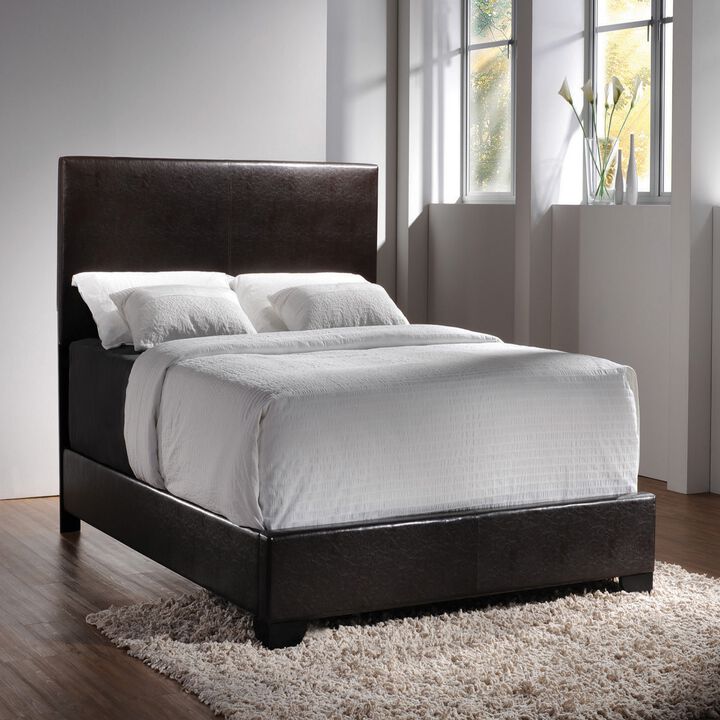 Sophisticated Queen Upholstered Bed, Brown-Benzara