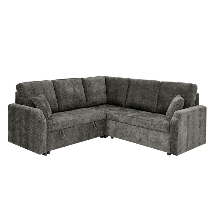 Sefco 81.2'' Modular Sectional Sleeper sofa Hidden Storage