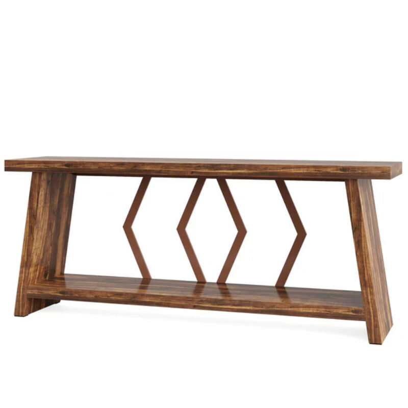 70.86-Inch Sofa Console Table with Storage for Living Room