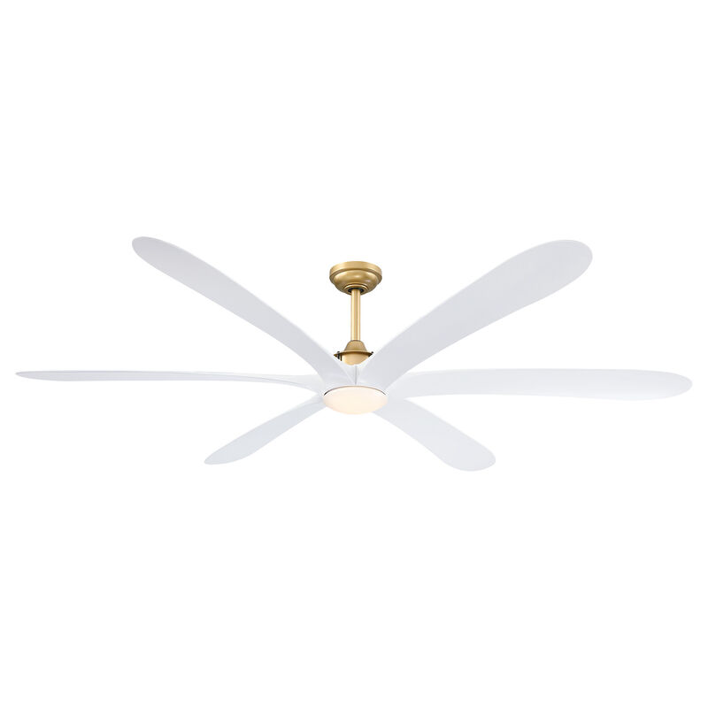 72 in. Gold Reversible 6-Speed Ceiling Fan with Light and Remote