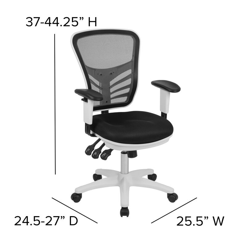 Nicholas Mid-Back Dark Gray Mesh Multifunction Executive Swivel Ergonomic Office Chair with Adjustable Arms image number 4