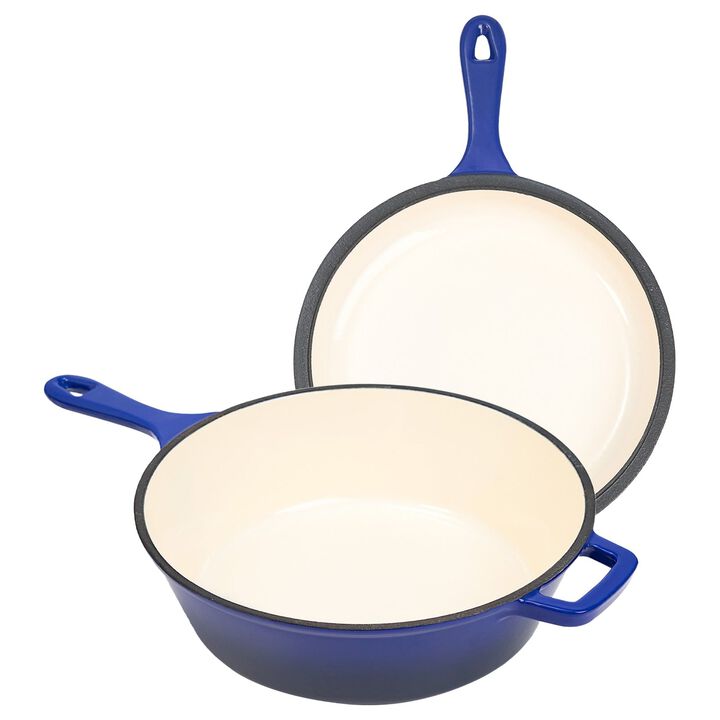2-in-1 Enameled Dutch Oven & Skillet Set