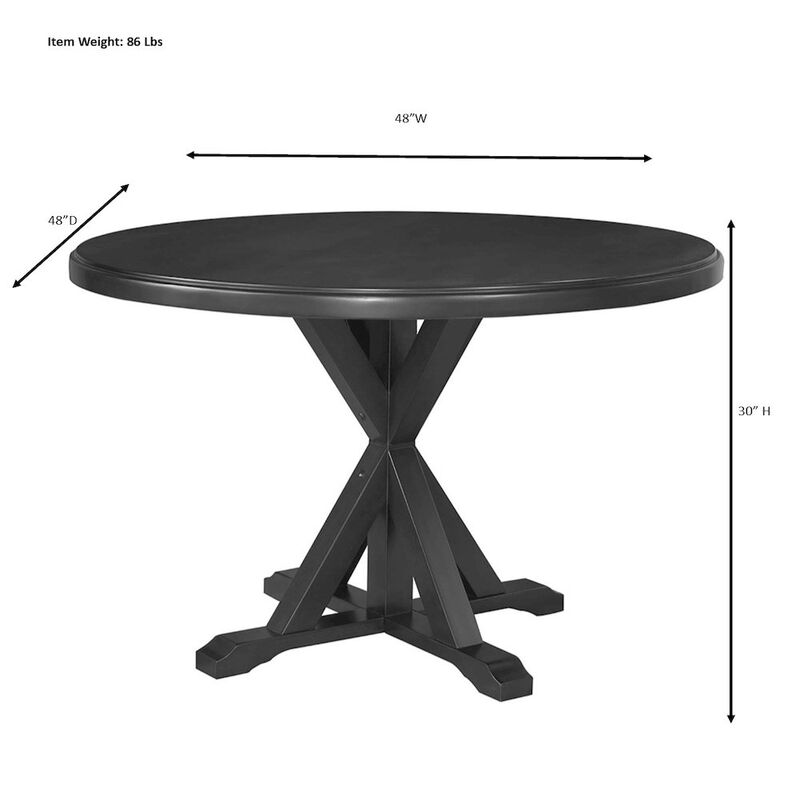 Carolina Living Monet X Base Dining Table with 2 Whitman Dining Chairs - Espresso